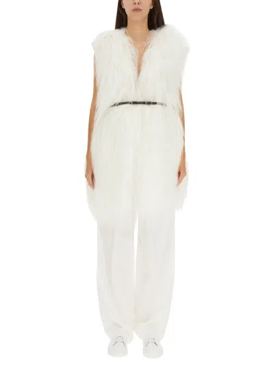 Fabiana Filippi Fur Appliqu Vest In White