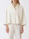 Fabiana Filippi Giacca Cropped Leather Top In Butter