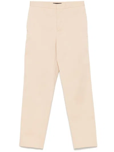 Fabiana Filippi Gabardine-weave Trousers In 中性色