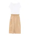 Fabiana Filippi Short Sleeve Dress In Nude