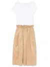 Fabiana Filippi Short Sleeve Dress In White