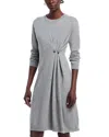 Fabiana Filippi Gathered Knit Dress In Gray