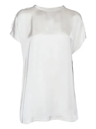 FABIANA FILIPPI GATHERED-SHOULDER CRYSTAL-EMBELLISHED TOP