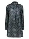 Fabiana Filippi Geometric-pattern Mini Dress In Blue