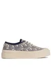 Fabiana Filippi Geometric-pattern Sneakers In Neutrals