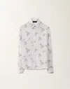 Fabiana Filippi Georgette T-shirt With Painted Botanical Print In Lavender