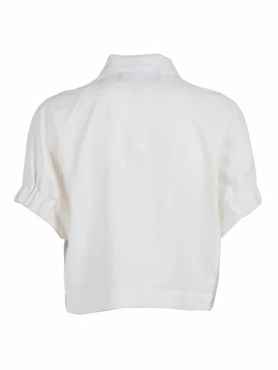 Fabiana Filippi Giacca Cropped Doppio Petto Manica Corta,frescolana Te In Multi
