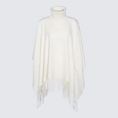 Fabiana Filippi Platinum Lucky Poncho In Beige