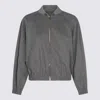 Fabiana Filippi Casual Jacket With Elastic Hem And Side Pockets In Gray