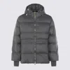 Fabiana Filippi Hooded Quilted Down Jacket Drawstring Detail In Gray