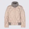 Fabiana Filippi Padded Jackets With Ribbed Cuffs And Collar In Pink