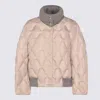 Fabiana Filippi Padded Jackets With Ribbed Cuffs And Collar In Pink