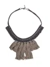 Fabiana Filippi Giorgia Necklace With Tassels In Gray