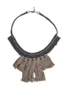 Fabiana Filippi Giorgia Necklace With Tassels In Gray