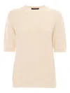 Fabiana Filippi Elbow-sleeve Sequin Knit Sweater In White