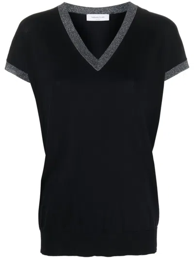 Fabiana Filippi Glitter-detailing Knitted Top In Blau