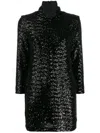 Fabiana Filippi Glitter-embellished Evening Dress With High Neckline