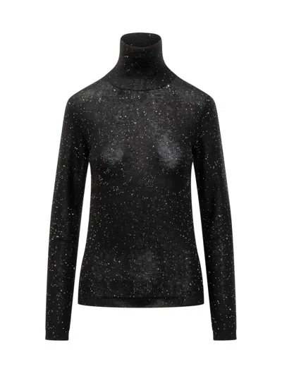 Fabiana Filippi Glitter Sweater In Black