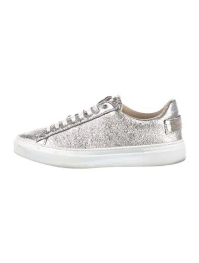 Pre-owned Fabiana Filippi Glitter Sneakers In Silver
