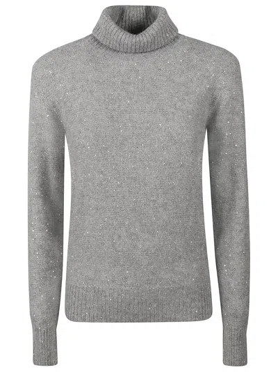 Fabiana Filippi Sequin Embellished Jumper In Grey