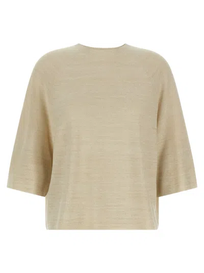 Fabiana Filippi Women Gold Lam Thread Sweater, S Luxury Sweaters & Knitwear For Women Darveys