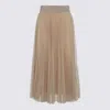 Fabiana Filippi Flowing Pleated Maxi Skirt With Elastic Waistband