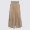 Fabiana Filippi Flowing Pleated Maxi Skirt With Elastic Waistband