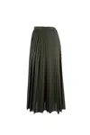 Fabiana Filippi High-waisted Pleated Midi Length Skirt In Erba
