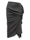 Fabiana Filippi Asymmetrical Draped Skirt In Gray