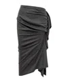 Fabiana Filippi Asymmetrical Draped Skirt In Gray