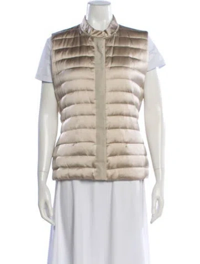 Pre-owned Fabiana Filippi Goose Down Puffer Vest In Neutral
