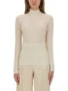 Fabiana Filippi Gradient Effect Wool Jersey Top In Neutral