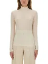 Fabiana Filippi Gradient Effect Wool Jersey Top In Neutral