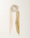 Fabiana Filippi Gradient-print Cotton Scarf In Yellow