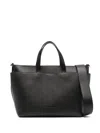 Fabiana Filippi Grained-texture Leather Tote Bag In Black