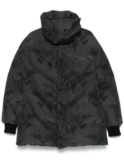 Fabiana Filippi Graphic-print Coat In Black