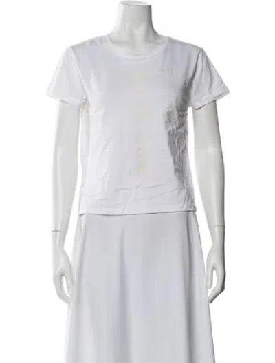 Pre-owned Fabiana Filippi Graphic Print Crew Neck T-shirt In White