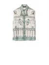 Fabiana Filippi Loose Fit Sleeveless Silk Twill Shirt In Multi