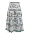 Fabiana Filippi A-line High-waisted Pleated Printed Midi Skirt