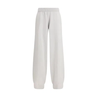 Fabiana Filippi Gray Fleece Wool Casual Pants In White