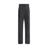 Fabiana Filippi Gray Fleece Wool Casual Pants In Black