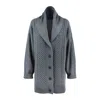 Fabiana Filippi Gray Wool Cardigan With Lurex Details In Gray