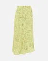 FABIANA FILIPPI FABIANA FILIPPI SILK SKIRT WITH ANIMAL AND PLANT PRINT