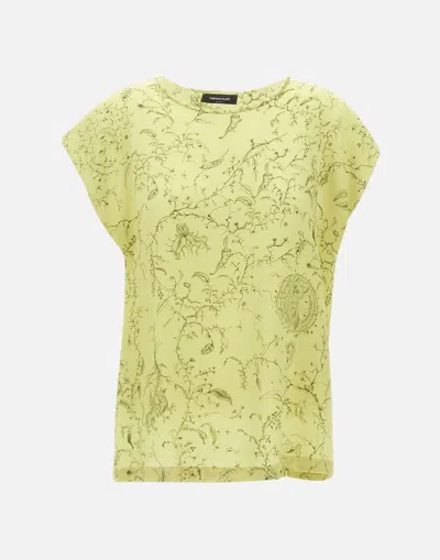 Fabiana Filippi Silk Patterned Top In Green