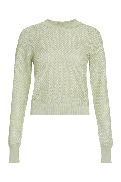 Fabiana Filippi Green Perforated Sweater For Women