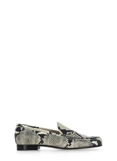 Fabiana Filippi Green Python Leather Loafers