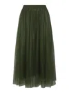 Fabiana Filippi Long Tulle Skirt In Verde