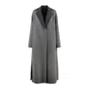 Fabiana Filippi Robe Coat With Notched Lapel And Pockets In Gray