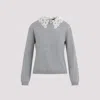 Fabiana Filippi Grey Crewneck Wool Sweater In Gray