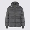 Fabiana Filippi Hooded Quilted Down Jacket Drawstring Detail In Gray